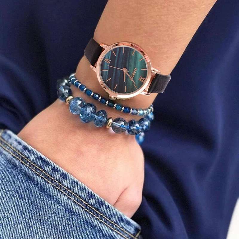 Fashion Malachite Green Dial Creative Leather Band Dress Watches For Women Bracelet Quartz Watch Clock Female Relogio Fashion Malachite Green Dial Creative Leather Band Dress Watches For Women Bracelet Quartz Watch Clock Female Relogio