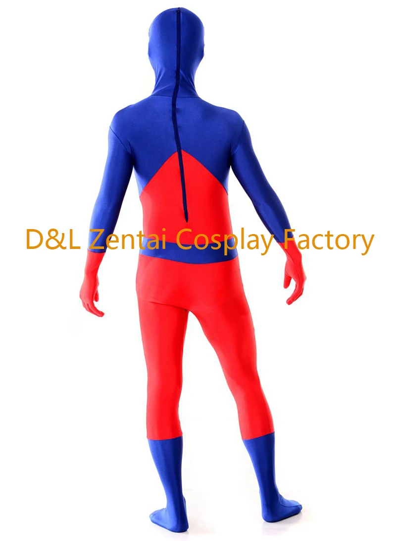 Free Shipping DHL DC Comics Atom Ray Palmer Superhero Costume Fullbody Lycra Spandex Halloween Cost