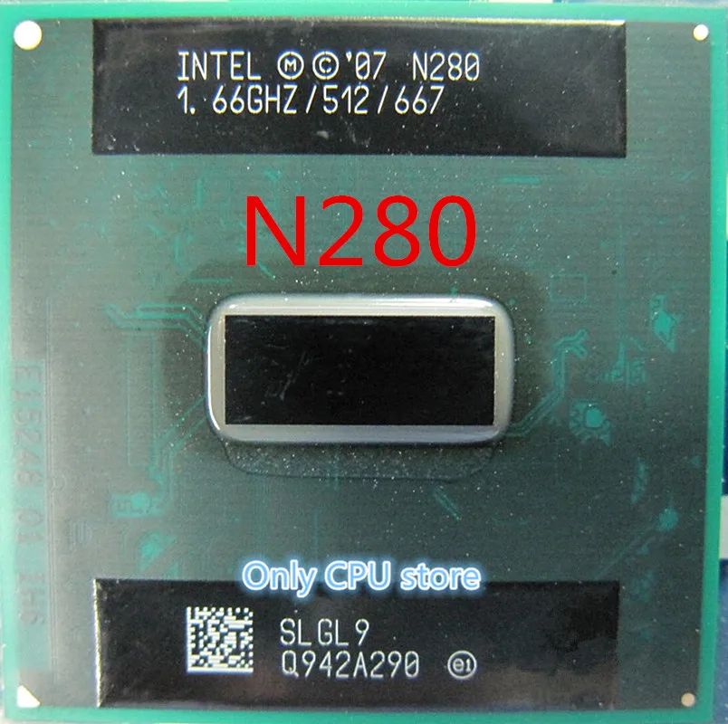 Процессор Intel Atom N280 SLGL9 новый процессор N 280 512K кэш 1 66 ГГц 667 МГц FSB BGA CPU для ноутбука