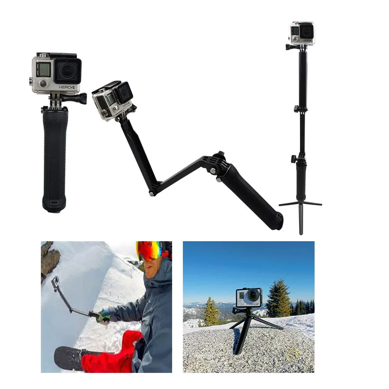 Wholesale For Gopro Hero4 Accessories 3way Grip Arm Tripod Monopod Mount Selfie Stick For Hero5/4/3 xiaomi yi sj4000 5000 sony action cam Buy Cheap For Gopro Hero4 Accessories 3way Grip Arm Tripod Monopod Mount Selfie Stick For Hero5/4/3 xiaomi yi sj4000 5000 sony action cam