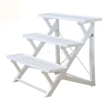 

Balcony planting pot bracket flower pot plastic flower stand three-story terrace