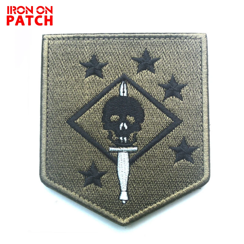 Marine Raider Badge Patch MarSOC 2x3 Military/Morale Patch Hook Backing USMC 