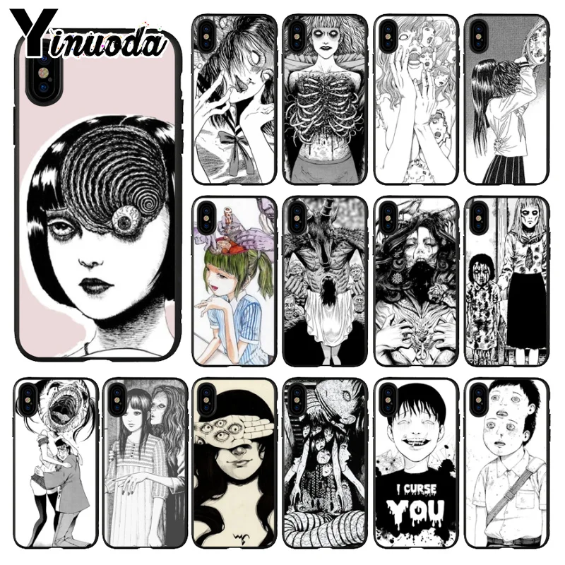 Yinuoda Junji Ito Tees Horror Мягкий силиконовый чехол для телефона из ТПУ iPhone X XS MAX 6 6S 7 7plus 8 8Plus