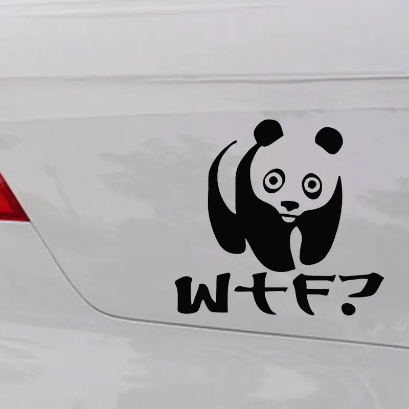 Забавный автомобильный стикер панда WTF забавное слово стильный тюнинг мотоцикл