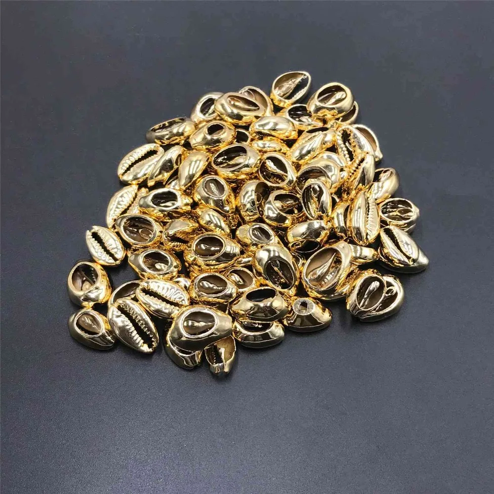 

10 Pieces 20*14 mm Natural Sea Shell Golden Aureate Small Conch Crafts DIY Jewelry Necklace Earrings Shell Pendant Ornaments