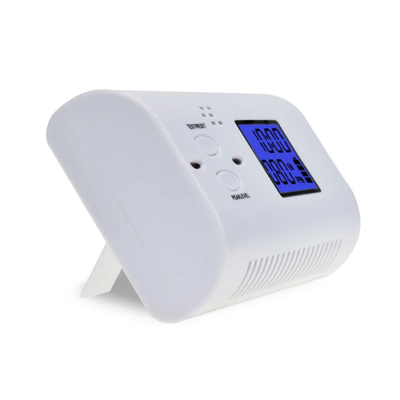 

Carbon Monoxide Detector With LCD Display Voice Prompt CO Gas Tester Warning Sensor Clock Home Security Alarm JFlyer