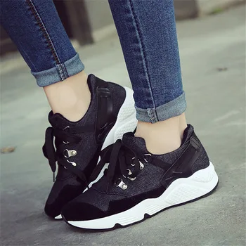 2017 New Fashion Mixed Color Sports Shoes Quality Comfort Women Platform Sneakers Spring Women
