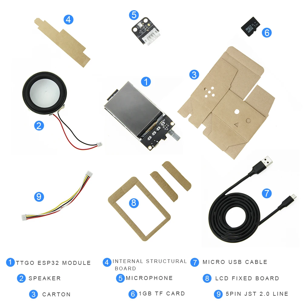 TTGO t-галерея ESP32 2,4 дюймовый ЖК-дисплей макетная плата ESP32 WiFi Bluetooth модуль