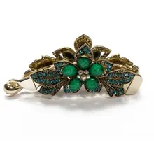 YOST дамы заколка для волос в форме банана аксессуары цветок Зеленая Смола Горячая 108x44 мм