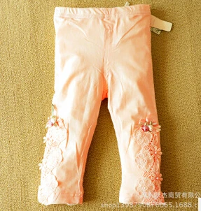 Anlencool/Коллекция года,, новые летние штаны для мальчиков кружевные леггинсы для девочек корейские Детские хлопковые штаны, высококачественные детские штаны - Цвет: pink