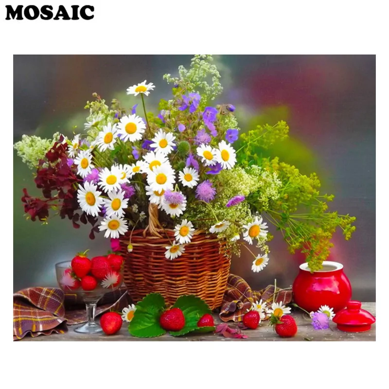 

30x40cm Full Square/Round Drill 5D DIY Diamond Painting "Flower arranging " Embroidery Cross Stitch 3D Home Decor