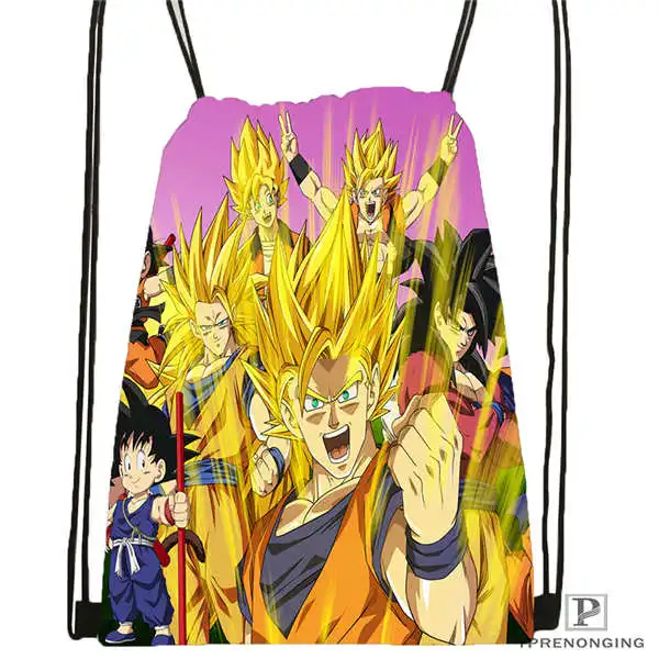 Индивидуализированный Жемчуг дракона kid goku походная сумка на шнурке милый рюкзак для детей(черная спинка) 31x40 см#180611-03-116