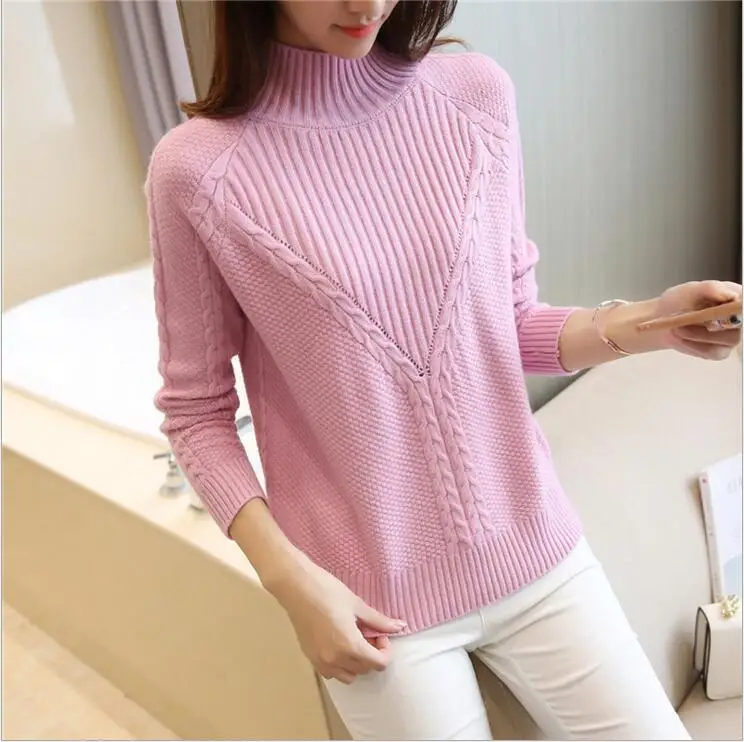 

Women Pullover Female Sweater 2019 Fashion Autumn Winter Warm Casual Loose Knitted Tops