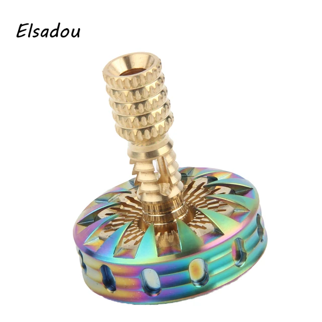 elsadou billetspin colorful nuts hand spinner metal gyro fidget toys