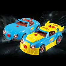 Игрушки для мальчиков строительные инструменты для моделирования гоночный автомобиль комплект со звуковым светом винт строительный инструмент набор образовательные игрушки своими руками