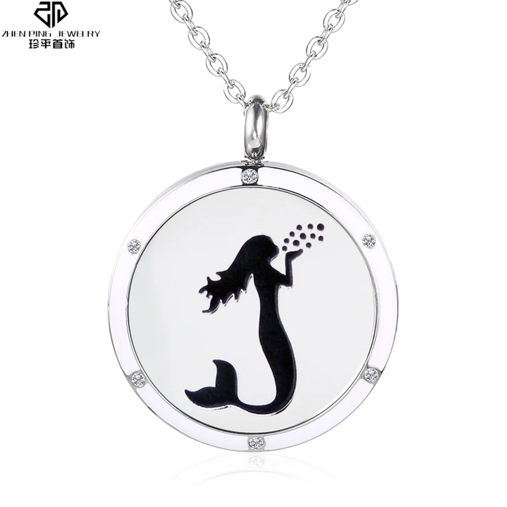 

Crystal Aromatherapy Diffuser Pendant for Women Charms Essential Oil Diffuser Jewelry Stainless Steel Magnetic Locket Necklace