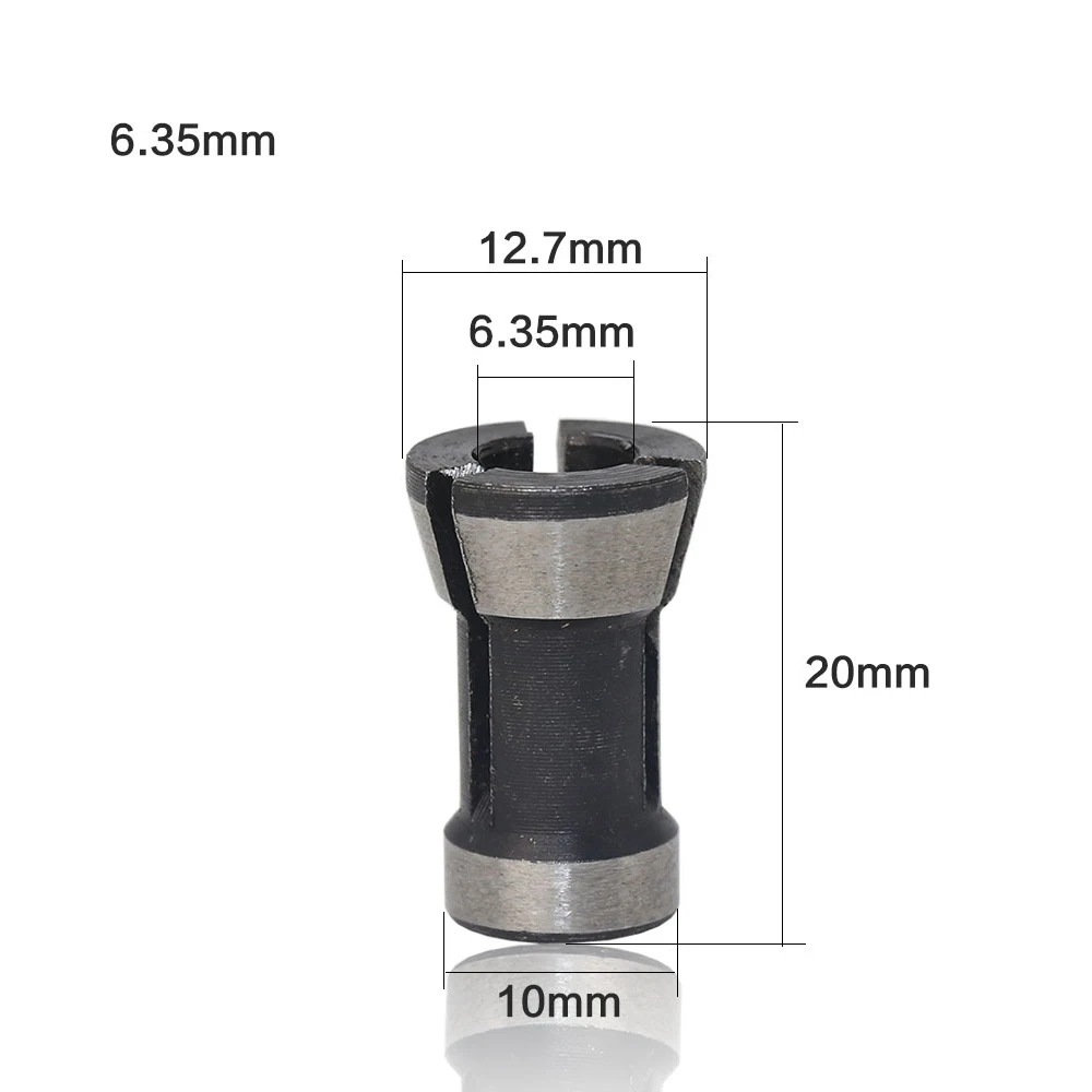 1 шт. цанговый патрон адаптер гравировальный обрезной станок электрический маршрутизатор 6,35 мм/8 мм/6 мм