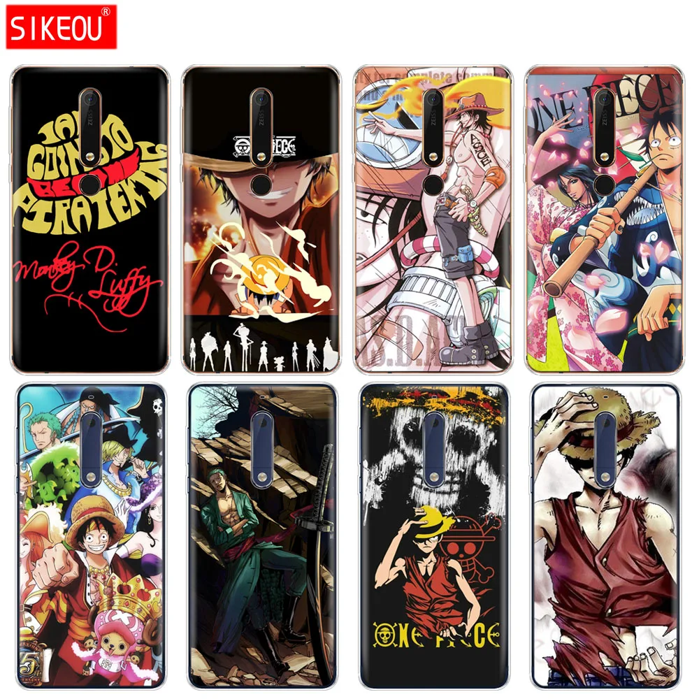 

silicone cover phone case for Nokia 5 3 6 7 PLUS 8 9 /Nokia 6.1 6 2018 One Piece Luffy Zoro Choppe anime