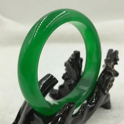 

Shipping >> new hot 7.5'' Vintage China Beautiful Emerald Green Jade Gems Bracelet Bangle 60mm