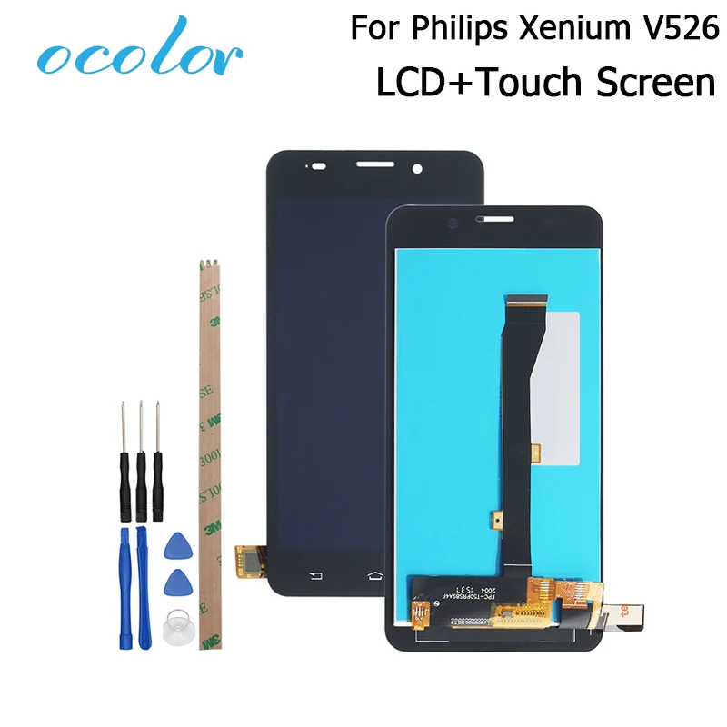 

ocolor For Philips Xenium V526 LCD Display and Touch Screen Digitizer Assembly Replacement With Tools For Philips Xenium V526