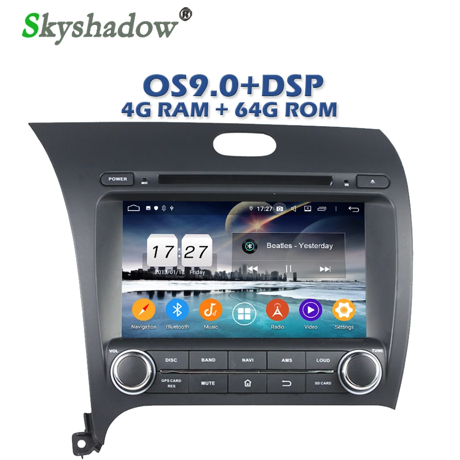 PX6 DSP ips Android 9,0 64 ГБ+ 4 Гб Bluetooth Wi-Fi gps AHD автомобильный dvd-плеер радио для kia CERATO K3 FORTE 2013