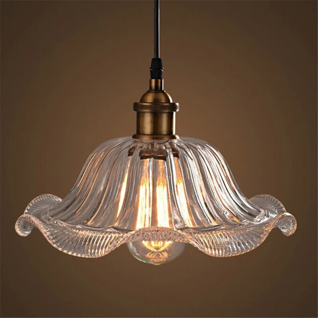 Vintage Gl Pendant Lights Antique Style Sunflower Vintage Gl Pendant Lights Antique Style Sunflower Clear Light Lace Cafe Restaurant
