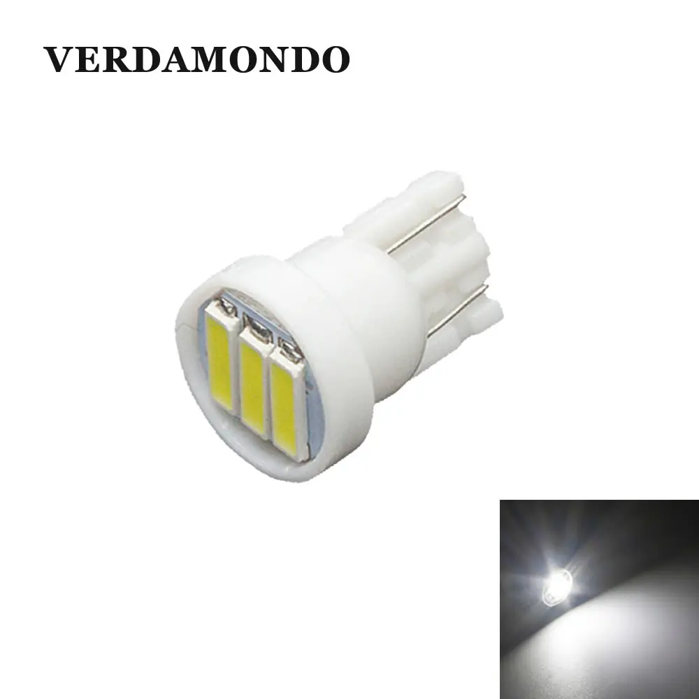 

T10 LED Car W5W 3 7020 SMD Auto Backup Reserve Bulbs Lamps Reading Lamp Turn Signal Lights White Light 6500K DC 12V