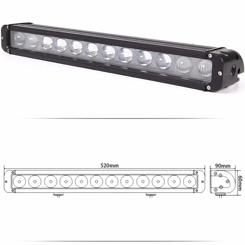 20," 120 W 4D светодиодный светильник баров комбо фары дальнего и ближнего света рабочий светильник s для бездорожья Лодка Авто rampe 4x4 ATV внедорожник УАЗ 6000 К вождения противотуманная фара 12V 24V