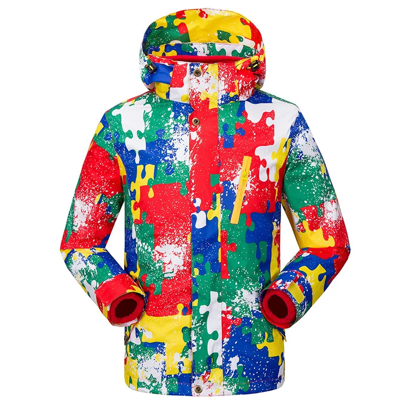 

Boy and Girl Winter Camouflage Jacket+Fleece Coat Children Thick Ski Suit Jackets 3 in 1 Windproof Waterproof Clothing 120-160cm
