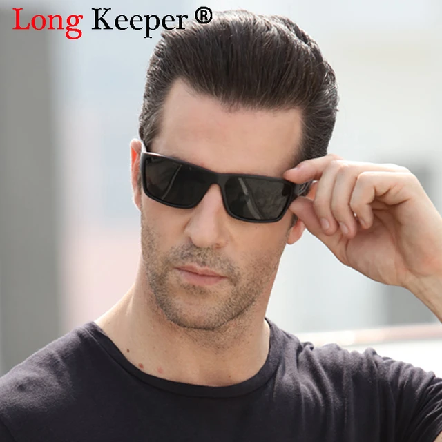 Long Keeper Night Vision Sunglasses Polarized Men Women Fashion Eyes  Protect UV400 Black Square Sun Glasses