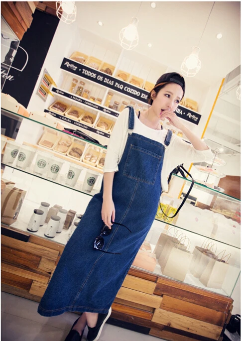 denim jumpsuit long skirt