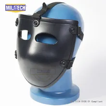 MILITECH баллистическая маска пуленепробиваемая козырек NIJ уровень IIIA 3A арамидная пуленепробиваемая тактическая маска NIJ Номинальная баллистическая маска для лица