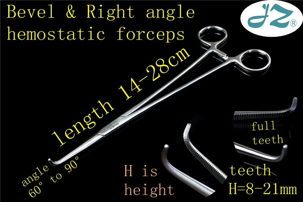 JZ medical surgical instrument bevel and Right 60 to 90 angle