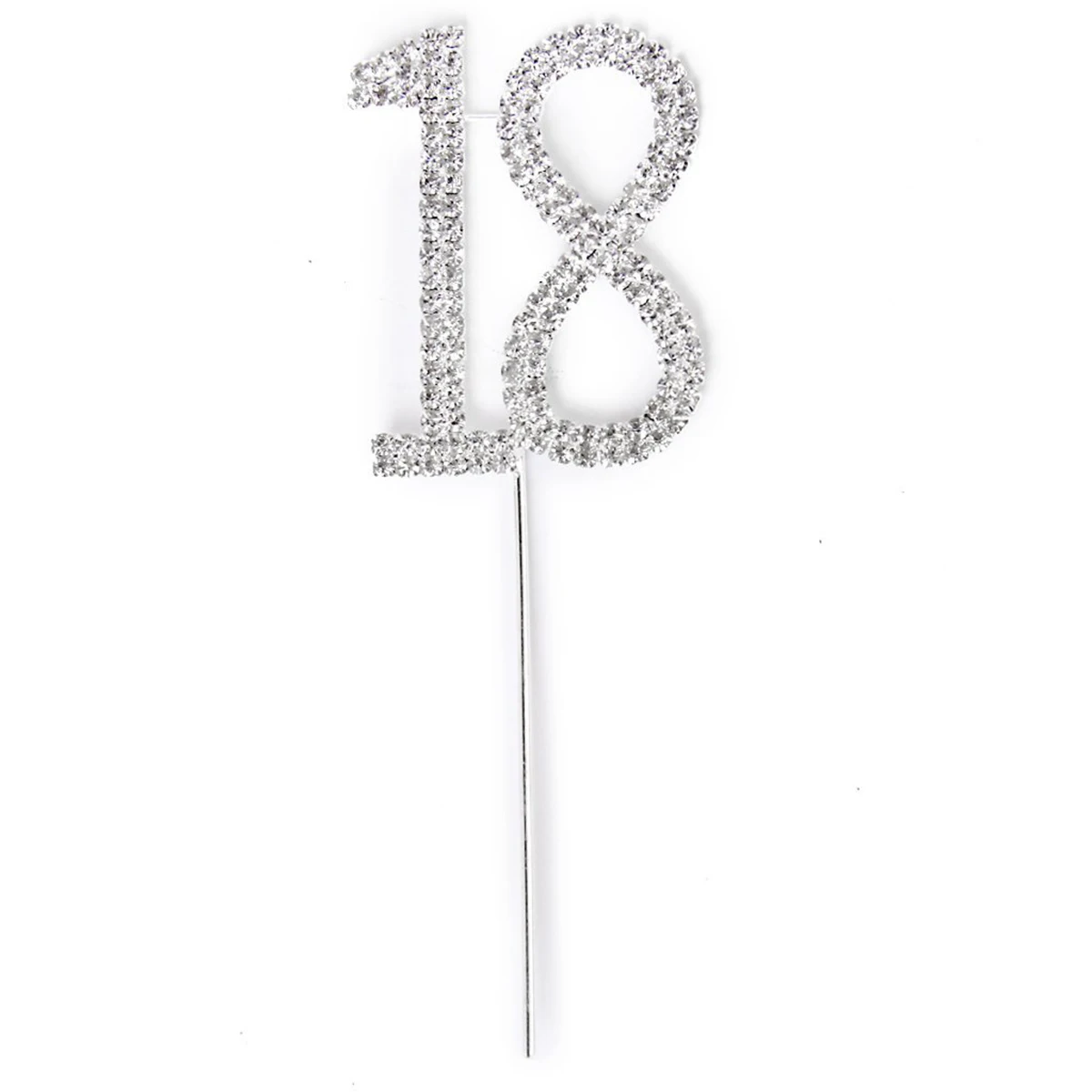 

Rhinstone Decor Cake Topper For 18th Wedding Anniversary/Birthday Party