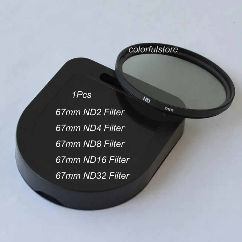 Фильтр нейтральной плотности 67 мм ND ND2 ND4 ND8 ND16 ND32 для объективов Canon 70D 60Da 60D 50D 7D 6D 5D