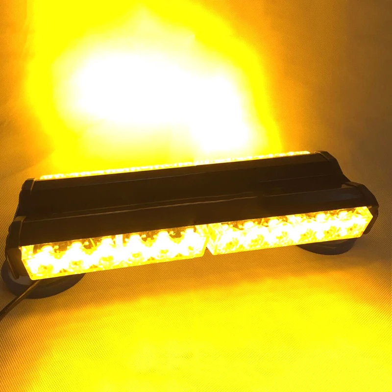 Универсальный 12 V 72 W 24 светодиодный Amber двойными бортами автомобиль работы мерцающий проблесковый маячок световая балка, двухсторонняя конструкция, ярче и охладитель