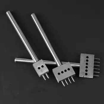 

5mm 2+4+6 Prong Leather Punch Tools Row Circular Hole Stitching Punch Cutter Leather Tools Sewing Tools Sewing Accessories