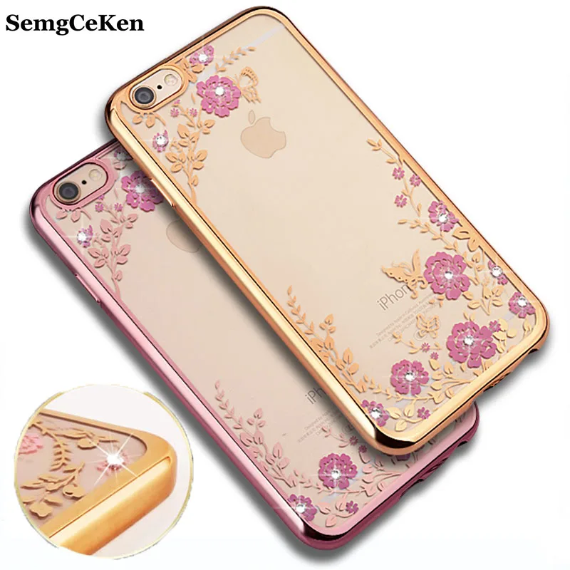 SemgCeKen luxury original rose gold tpu silicone phone case for apple