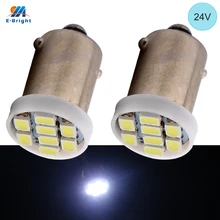 YM E-Bright 2X BA9S 1206 8SMD 24V T11 T4W светодиодный светильник лампа зазор обратный светильник индикатор лампы для чтения белый