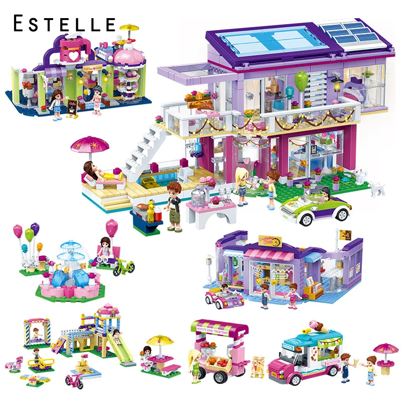 

City Girl Series Legorreta Modern Dream Princess Blocks Shop Building Set Classic Educational Brick Toys For Kids Birthday Gifts