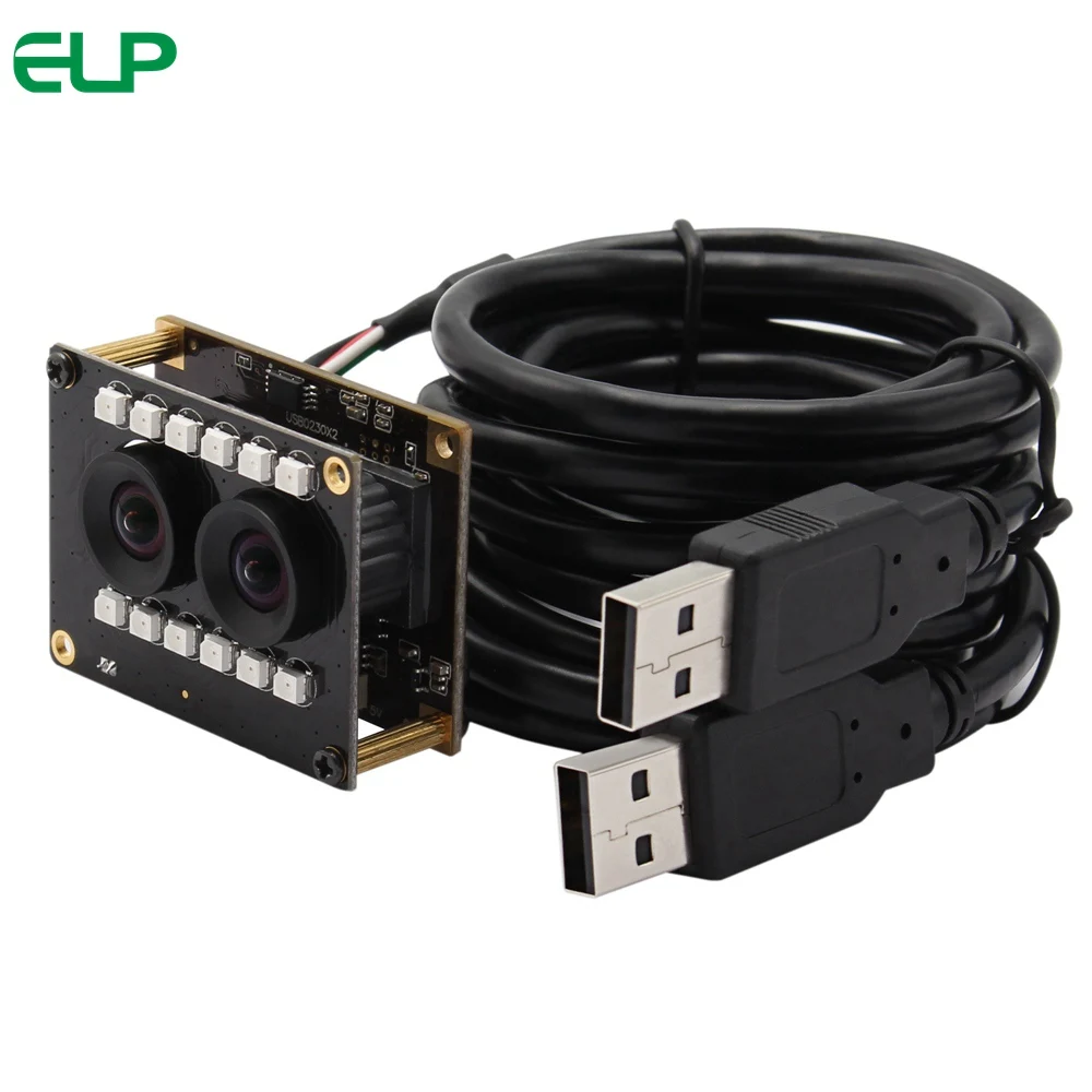 ELP двойной объектив 1080P 3D стерео VR HD камера, RGB/& B/W режим USB2.0 видео веб-камера для распознавания лица и биологического обнаружения