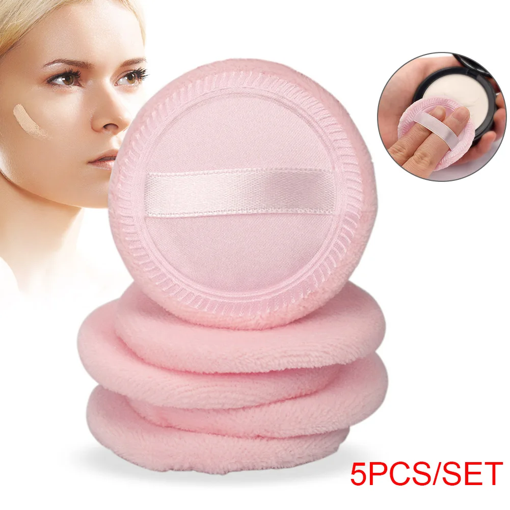 5 Pcs Women Lady Facial Face Powder Puff Soft Beauty Cosmetic Makeup Tool FM88 |
