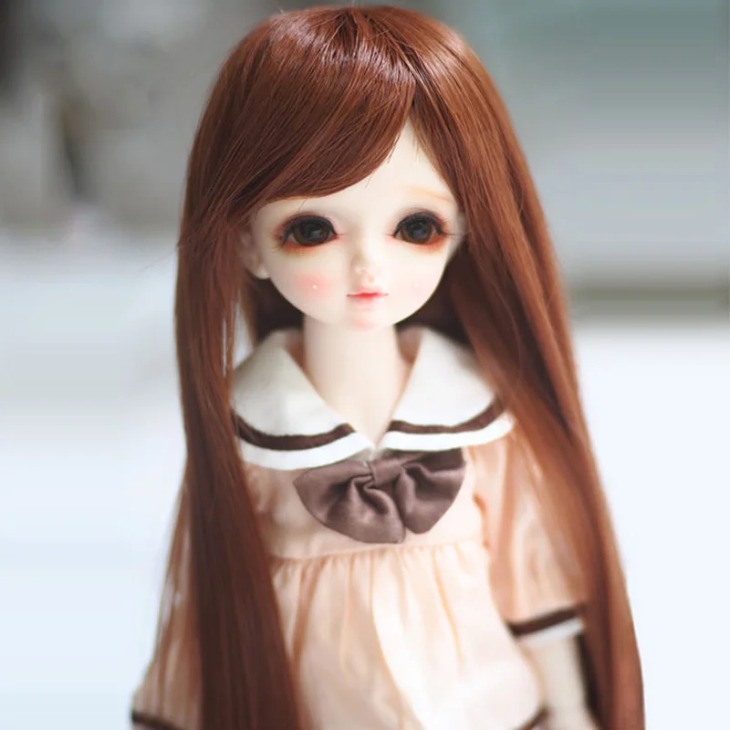 1/3 1/4 1/6 Bjd SD парик куклы высокая температура провод коричневый модный прямой BJD