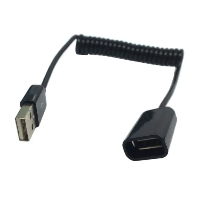3 м/10FT черный USB 2,0 Тип мужчин и женщин stretch данных кабель-удлинитель для портативных ПК USB 2,0 расширенная линия кабель