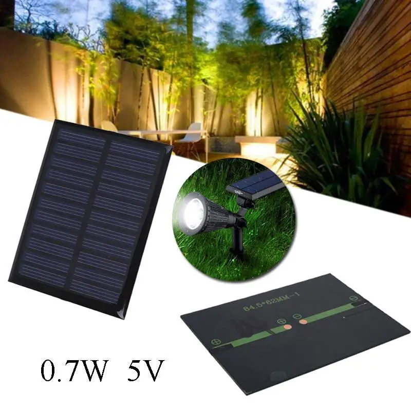 

100 Pcs Solar Panel Charger Solar Power Panel Portable 0.7W 5V Solar Panels Battery Charger DIY Outdoor Charging