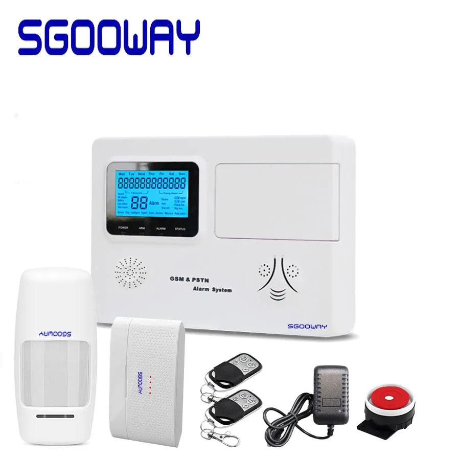 Sgooway LCD горячая Распродажа беспроводная домашняя Безопасность gsm sms pstn сигнализация с управлением IOS и Android Sgooway LCD горячая Распродажа беспроводная домашняя Безопасность gsm sms pstn сигнализация с управлением IOS и Android