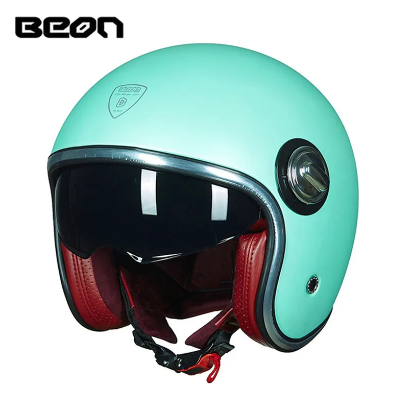 BEON B108A двойной козырек мотоциклетный шлем с открытым лицом винтажный Ретро