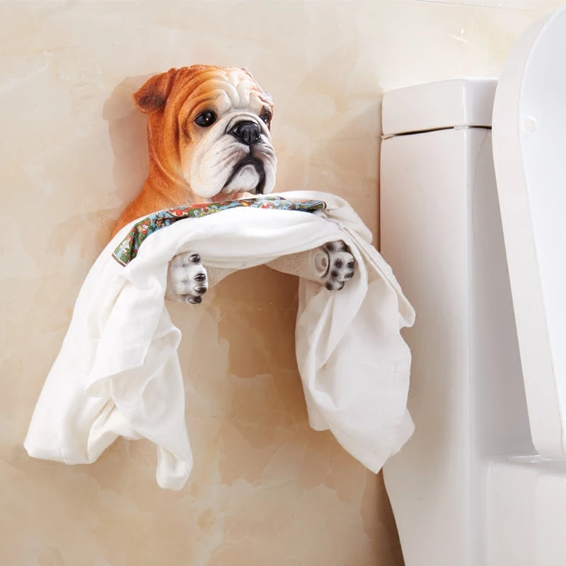 Bulldog Toilet Paper Holder coolpetshome