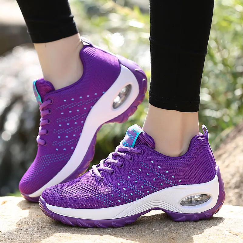 purple wedge sneakers