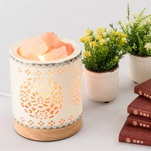 Modern Night Lights Rotatable Cylinder Himalayan Salt Lamp Air Purifier Crystal Salt Rock Bedside Bedroom Avize Night Lamp Avize rock all night